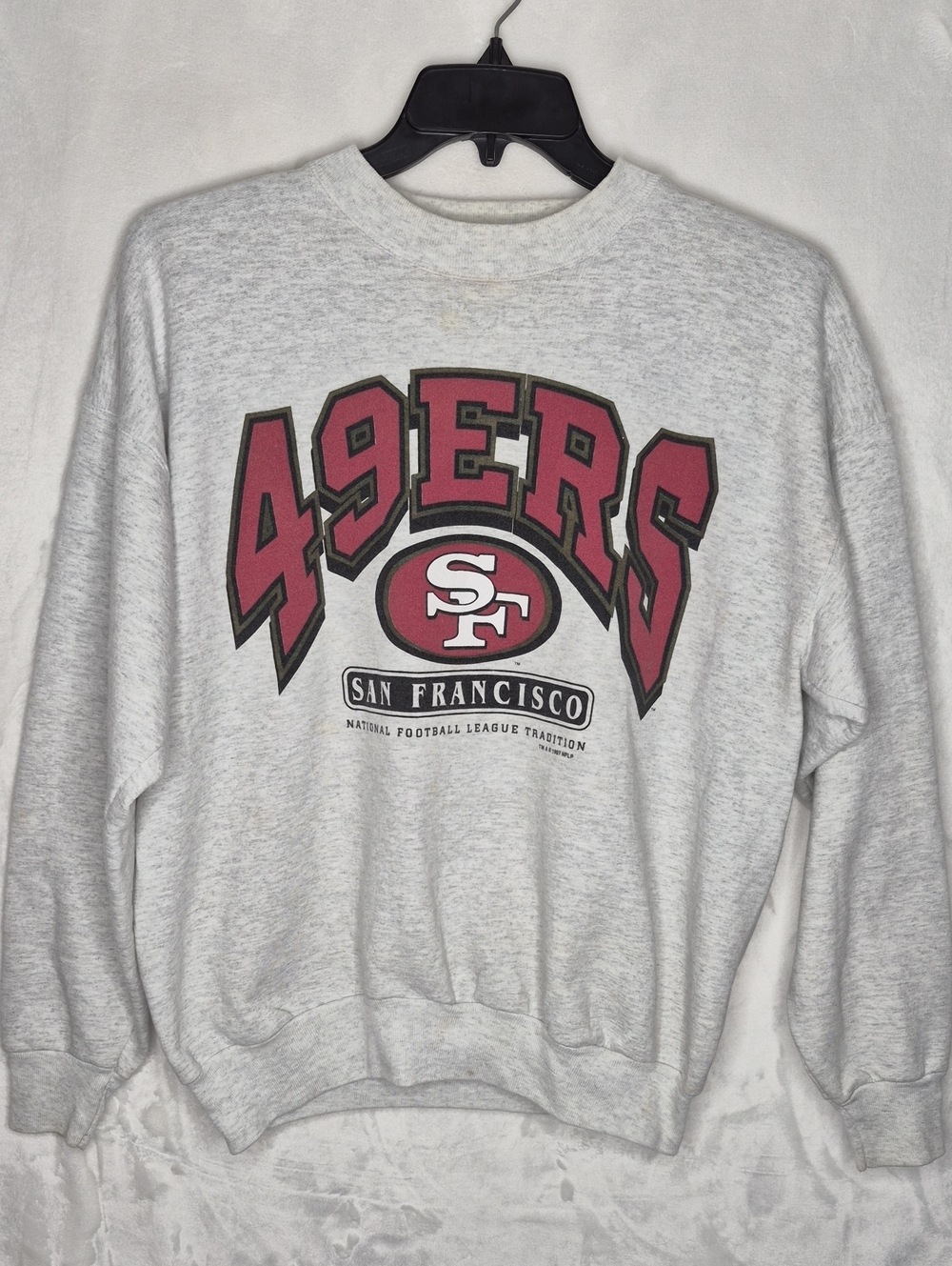 Vintage 1997 San Francisco 49ers Grey Crewneck Sweatshirt XL